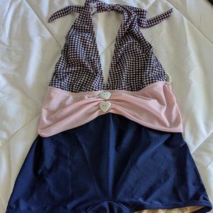 Vintage Style Swimsuit L
